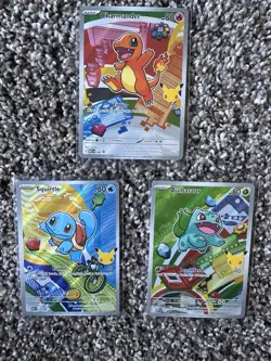 Pokemon First Partner Illustration Kanto Starters Promos Set x 3 Cards NM - Image 1