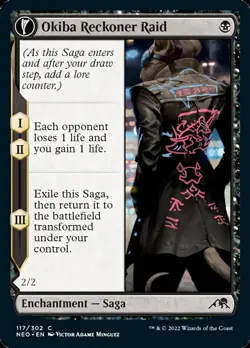 MTG Okiba Reckoner Raid // Nezumi Road Captain [Kamigawa: Neon Dynasty] Lightly - Image 1