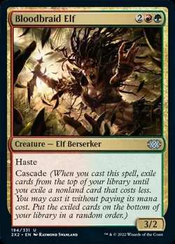 MTG Bloodbraid Elf [Double Masters 2022] Foil Near Mint Magic - Image 1