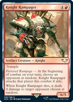 MTG Knight Rampager [Warhammer 40,000] Near Mint Magic - Image 1