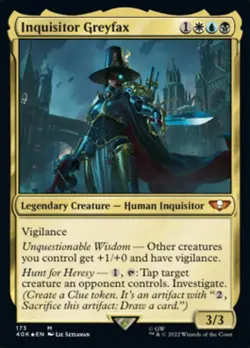 MTG Inquisitor Greyfax (173) [Warhammer 40,000] Foil Near Mint Magic - Image 1