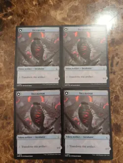 (4) Incubator (17) Phyrexian (17) Token *PLAYSET* MTG March of the Machine NM - Image 1