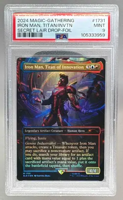 3959 Iron Man Titan Innovation 2024 MTG Secret Lair #1731 Foil PSA 9 - Image 1