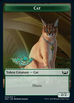 MTG Cat Token [Streets of New Capenna Tokens] Lightly Played Magic - Image 1