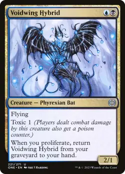 MTG Voidwing Hybrid [Phyrexia: All Will Be One] Foil Near Mint Magic - Image 1