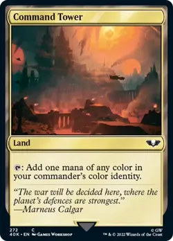 MTG Command Tower (272) (Surge Foil) [Warhammer 40,000] Lightly Played Foil Magi - Image 1