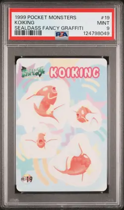 1999 POCKET MONSTERS SEALDASS FANCY GRAFFITI #19 KOIKING PSA 9 - Image 1