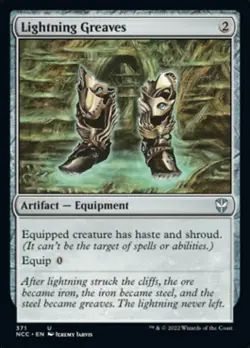 MTG Lightning Greaves [Streets of New Capenna Commander] Near Mint Magic - Image 1