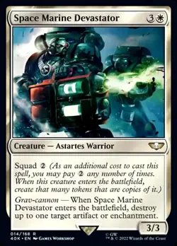 MTG Space Marine Devastator [Warhammer 40,000] Near Mint Magic - Image 1