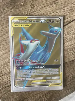 Pokemon Latias & Latios GX TCG Sun & Moon Team Up Card - Image 1