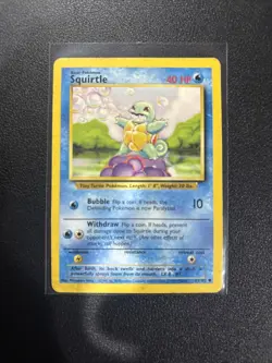 Pokemon Squirtle Base Set 063/102 Common Regular 1999 TCG Card - Image 1