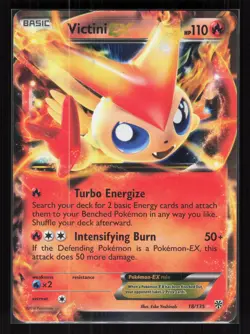 Victini EX Holo Ultra Rare Pokemon Plasma Storm 18/135 HP - Image 1