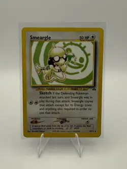 Pokemon TCG Smeargle 30/75 Neo Discovery Rare LP 2001 - Image 1