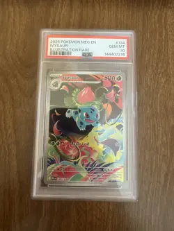 Pokemon TCG Ivysaur Illustration Rare Mega Evolution 134/132 PSA 10 - Image 1