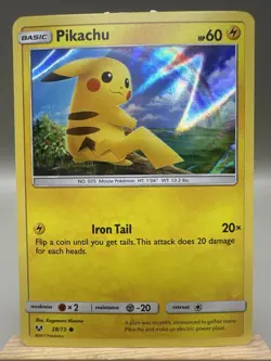 Pikachu - 28/73 - Holo Promo Rare Shining Legends Set - Pokemon Card - Image 1