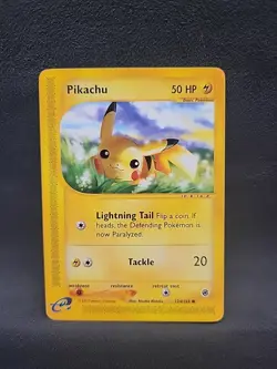 Pikachu 124/165 Expedition Base Set Regular Non Holo Common Pokemon - Image 1