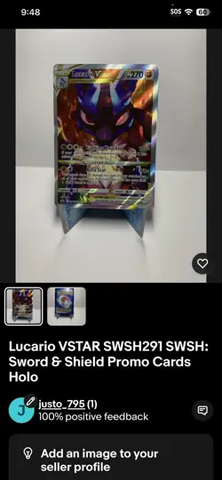 Pokemon TCG - Lucario VSTAR SWSH291 Sword & Shield Promo Card Holo | NM - Image 4
