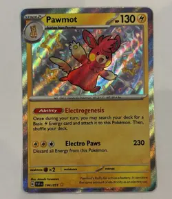 Pawmot Baby Shiny 144/091 SV: Paldean Fates Pokemon TCG Holo - Image 1