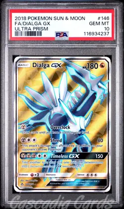 PSA 10 Dialga GX Full Art 146/156 Ultra Prism Pokemon - Image 1