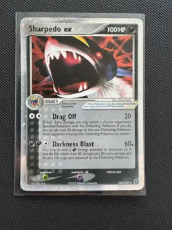 Pokemon Sharpedo ex 104/107 EX Deoxys Ultra Rare Holo 100 HP Stage 1 2005 - Image 1