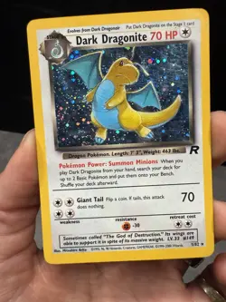 Pokemon TCG Dark Dragonite Team Rocket Holo Rare Unlimited 5/82 2000 LP- To MP+ - Image 3