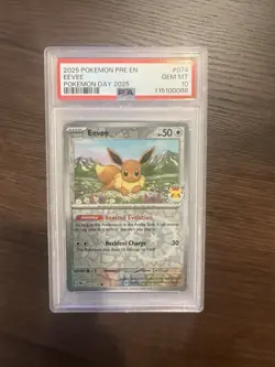 Pokemon Eevee 074/131 Sv: Prismatic Evolutions Regular Common PSA 10 - Image 1