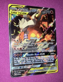 Pokemon TCG Reshiram & Charizard GX SM201 Promo - Image 1