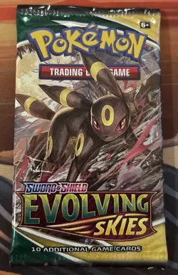 Pokemon TCG Sword & Shield Evolving Skies Booster Pack Umbreon Pack Art - Image 1