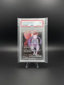 Pokemon Team Rocket's Mewtwo ex Destined Rivals Ultra Rare Holo PSA 9 - Image 1