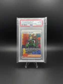 PSA 6 Pokemon 2025 En-Mega Evolution Lt. Surge’s Bargain #185 Illustration Rare - Image 1