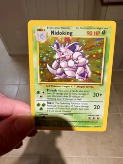 Pokemon TCG Nidoking Base Set 11/102 Holo Unlimited Holo Rare NM - Image 1