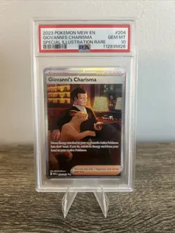 2023 Pokemon Mew EN Giovanni's Charisma Special Illustration Rare Card - Image 1