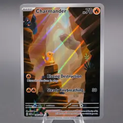 Charmander 168/165 Illustration Rare SV: Scarlet & Violet 151 Pokemon TCG NM - Image 1
