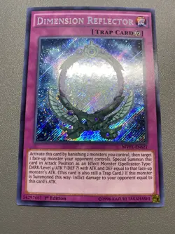 Yu-Gi-Oh! Dimension Reflector Secret Rare 1st Edition MVP1-ENS21 LP - Image 1