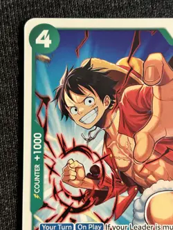 Monkey.D.Luffy PRB02-005 NM Red Bull Double Don Event Stamp Participation Promo - Image 2