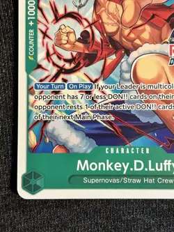 Monkey.D.Luffy PRB02-005 NM Red Bull Double Don Event Stamp Participation Promo - Image 3