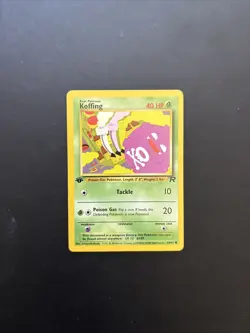 Pokemon TCG Koffing 58/82 1st Edition Team Rocket Card - Image 1