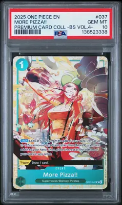 More Pizza!! PSA10 2025 One Piece Premium Best Selection Vol.4 #037 - Image 1