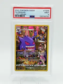 Pokemon Gengar Trainer Gallery Holo Card TG06/TG30 Swsh11: Lost Origin PSA 9 - Image 1