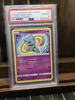 Pokemon TCG Shining Mew Holo Rare Card 40/73 Shining Legends - Image 1