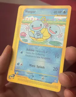 WOOPER 117/147 Aquapolis non-holo E-READER Pokemon TCG card NM+ CLEAN! - Image 2