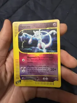 Pokemon Mewtwo TCG Reverse Holo Rare Card 56/165 Expedition Base Set 2002 LP - Image 2