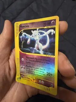 Pokemon Mewtwo TCG Reverse Holo Rare Card 56/165 Expedition Base Set 2002 LP - Image 3