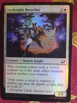FOIL Luxknight Breacher Edge of Eternities Magic The Gathering MTG White Card - Image 1