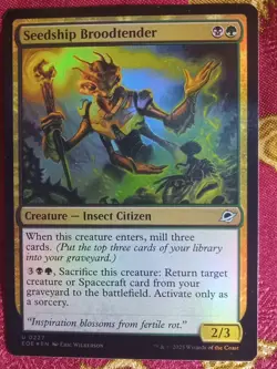 FOIL Seedship Broodtender Edge of Eternities Magic The Gathering MTG card insect - Image 1