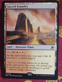 Sacred Foundry Edge of Eternities Magic The Gathering MTG red white rare land - Image 1