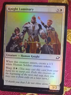 FOIL Knight Luminary Edge of Eternities Magic The Gathering MTG White card human - Image 1