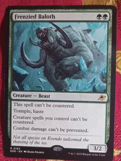 FRenzied Baloth Edge of Eternities Magic The Gathering MTG Green Rare Card beast - Image 1