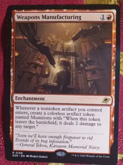 Weapons Manufacturing Edge of Eternities Magic The Gathering MTG red rare card - Image 1
