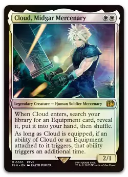 Cloud, Midgar Mercenary #10 (Foil) (NM) Final Fantasy FIN Magic MTG - Image 1